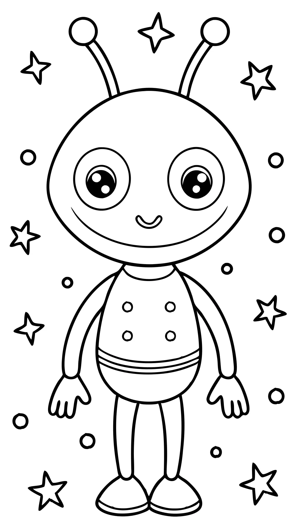 alien coloring page